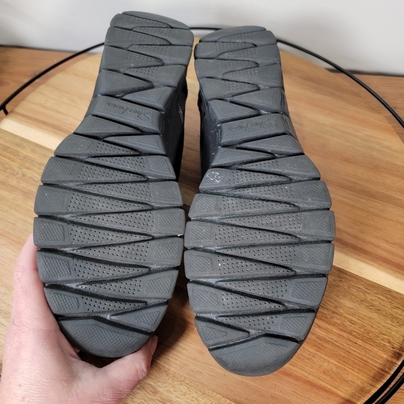 Skechers Walking Slip on Relaxed Fit Memory Foam Air Cooled Black Flats Size 10 - Picture 15 of 17